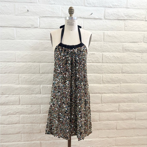 Sequin and 100% Silk Dress